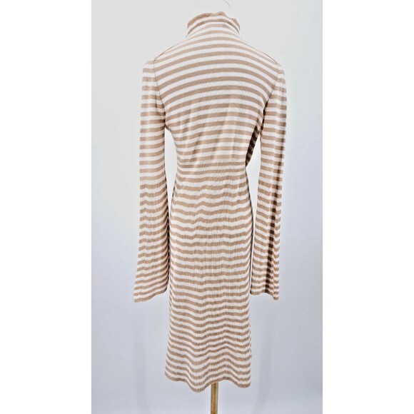SONIA RYKIEL Size‎ 38 EU White Beige Tan Knitted Striped Long Cardigan Sweater - Picture 3 of 13